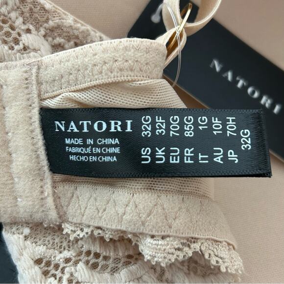 Natori Feathers Contour Plunge Bra 32G Cosmetic NWT - Picture 7 of 12